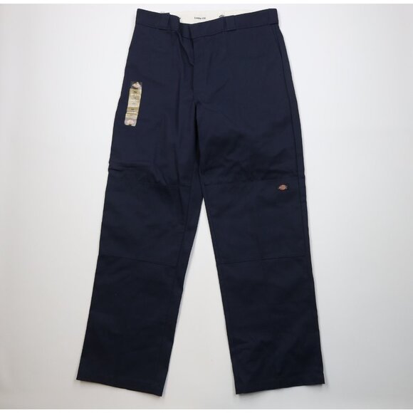 Deadstock Vintage Y2K Dickies Mens 38x34 Loose Fit Double Knee Wide Leg Pants